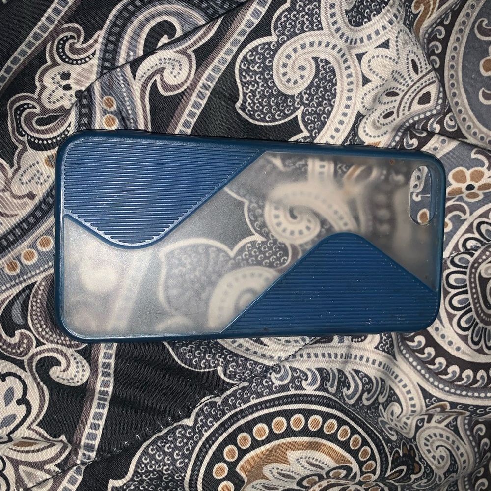 Blue and Clear Phone Case